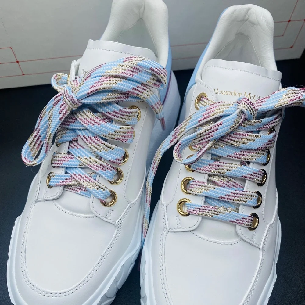Alexander McQueen Women’s Court Leather Sneakers Size 8 NWB AUTHENTIC - Picture 6 of 12